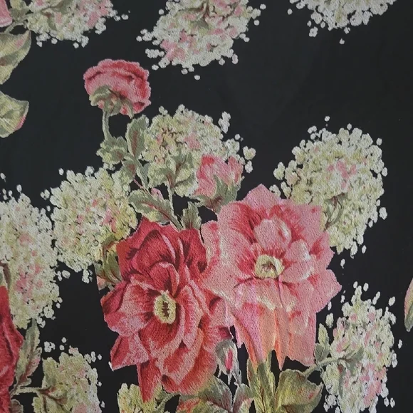 Whimsgoth Boho Black and Pink Ruffled Bell Sleeve Blouse - Picture 8 of 11